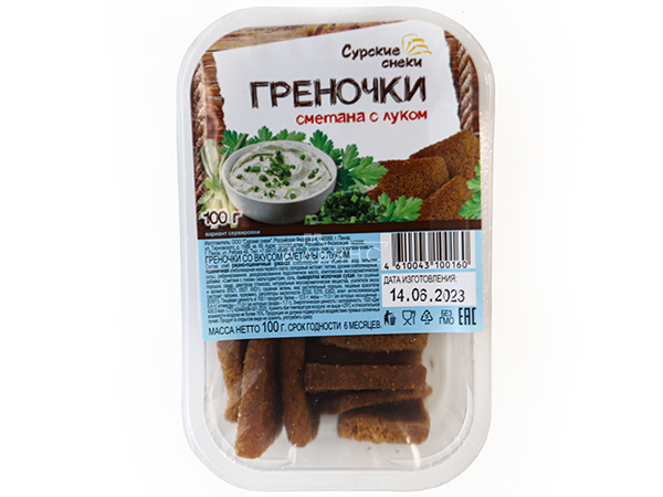Сурские гренки Сметана с луком (100 гр) в Новокуйбышевске