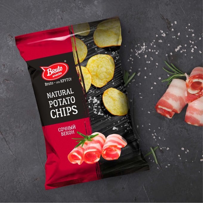 Картофель «Бруто» со вкусом бекона 130 гр. в Новокуйбышевске